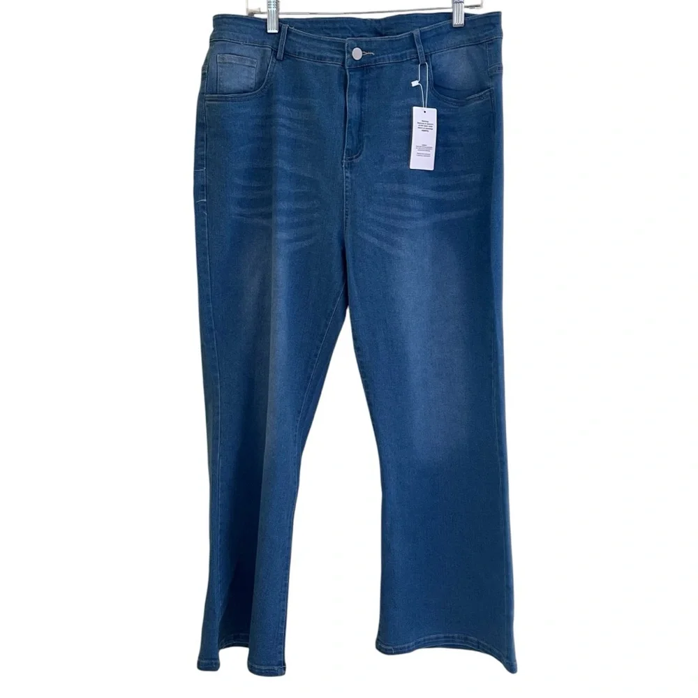 Light Blue Stretch Denim Bootcut Jean 3XLP
